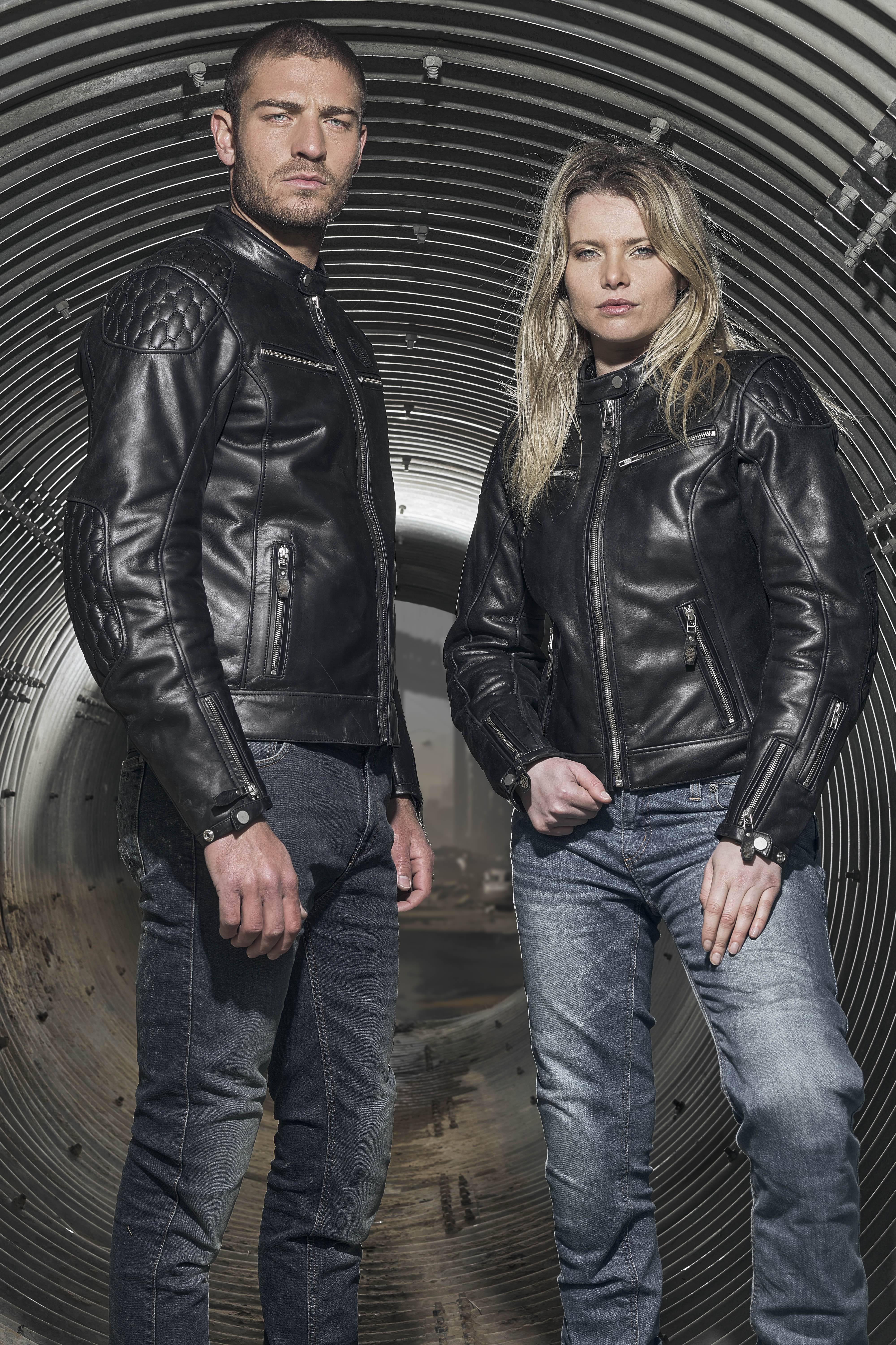 Blouson en cuir motard hot sale